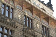 painted gable, Prague, Czechia painted gable, Prague, Czechia