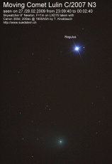 2009-02-27 - Comet Lulin (C/2007 N3) in front of stars 2009-02-27 - Comet Lulin (C/2007 N3) in front of stars